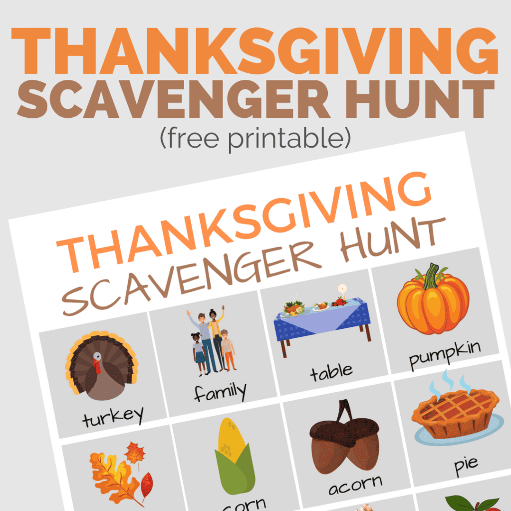 printable thanksgiving scavenger hunt - toddler approved